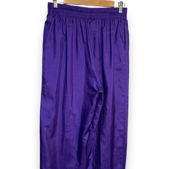 Joan Walters Windbreaker Pants Women's 14 Purple Casual Vintage USA Pockets Chic - Picture 6 of 15